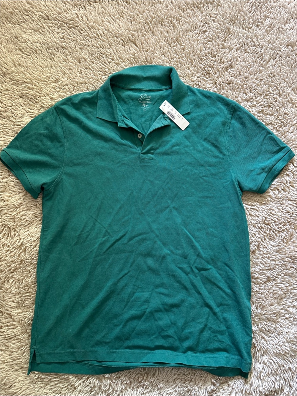 J. Crew Teal Green Short Sleeve Polo